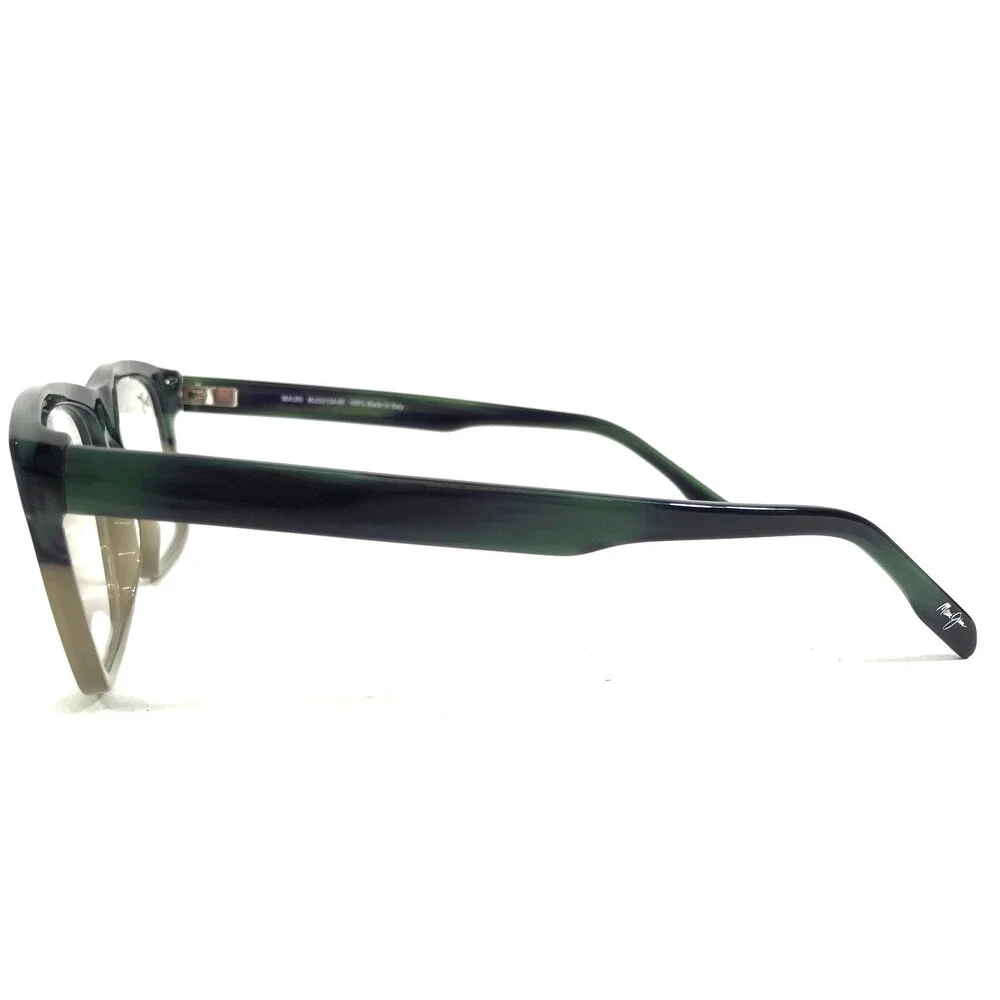 Maui Jim Eyeglasses Frames MJO2124-95 Blue Green Beige Horn Rectangle 56-19-150